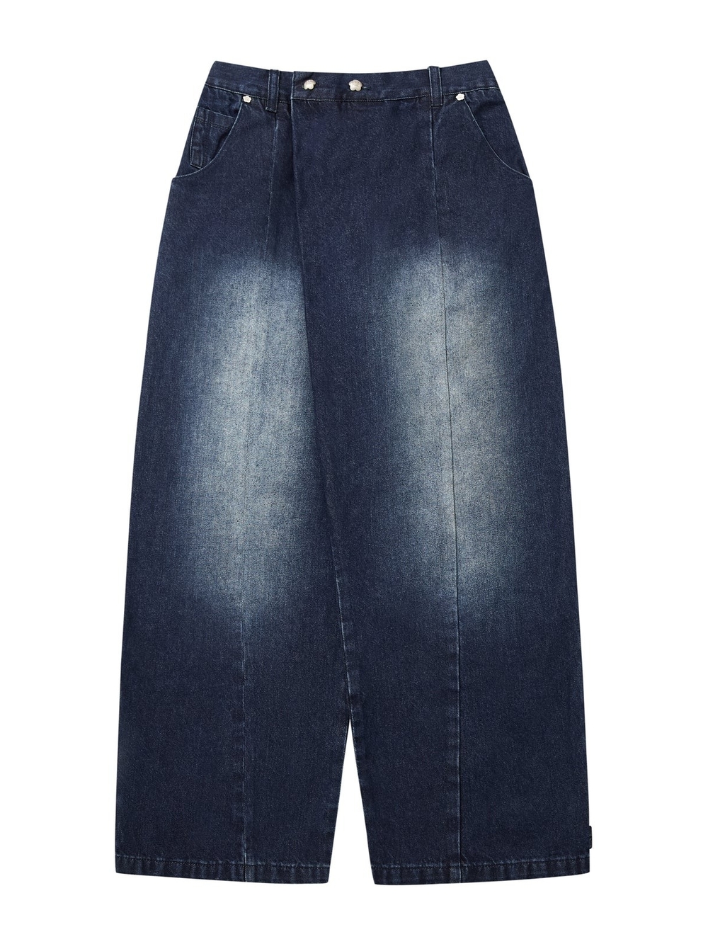 Sundae School Dark Indigo Barrel-Leg Denim Jeans for Women